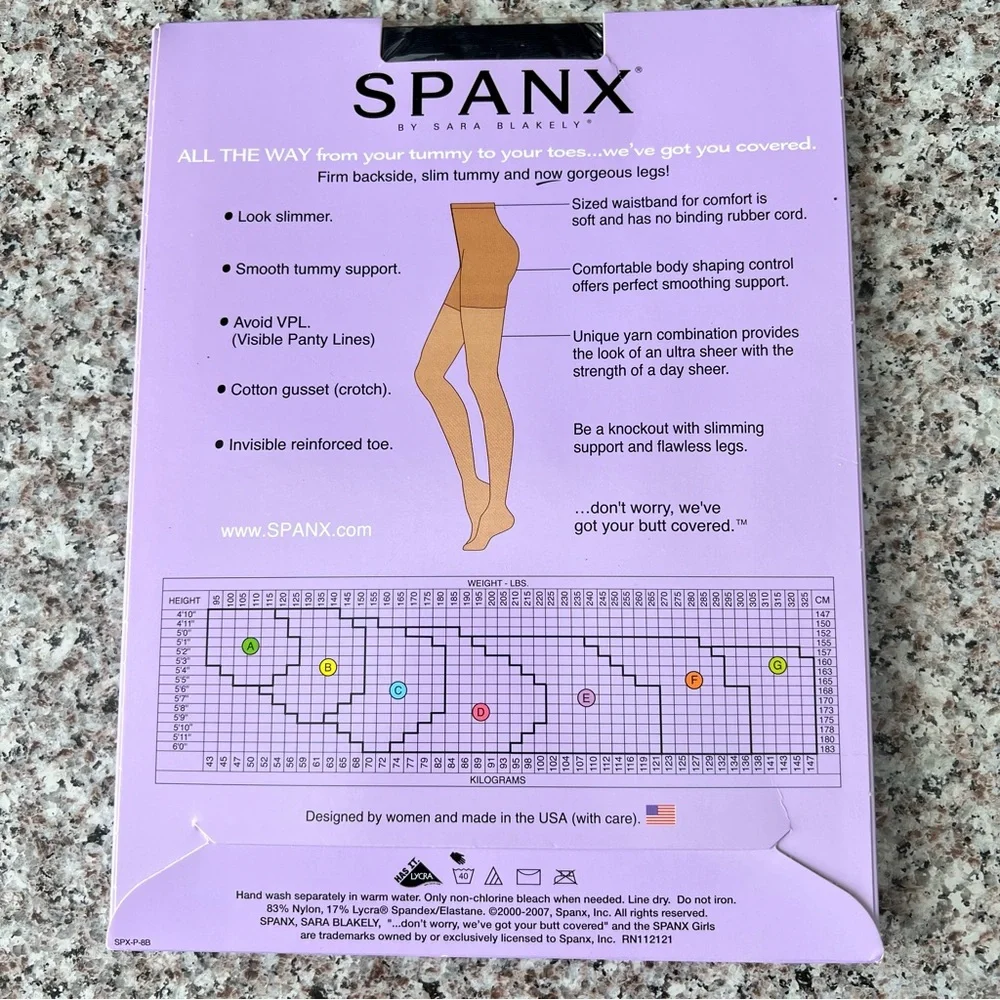 All The Way Spanx Sara‎ Blakely Pantyhose Black Sheer Slimming Full Length Hose